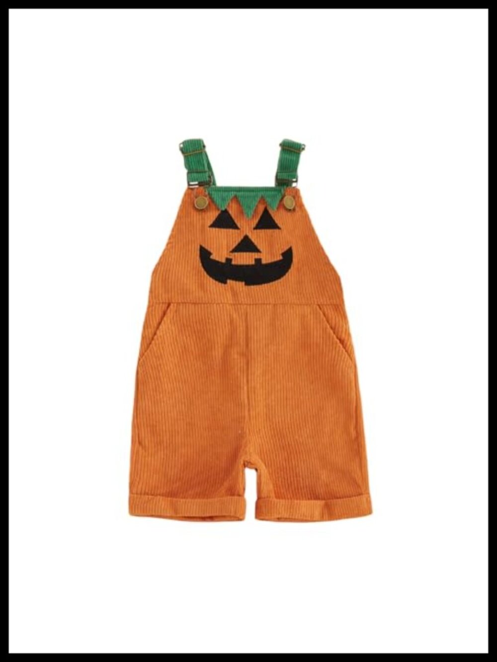 Toddler Halloween Overalls Pumpkin Ghost 100% Polyester